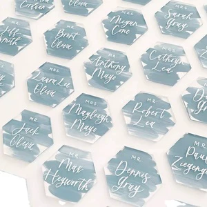 Clear Acrylic Escort Place Cards-Perfect for Wedding, Birthday Parties, Table Numbers, Guest Name, Food Signs and Special Event