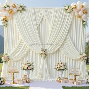 Elegant Artificial Modern Luxury Wedding Backdrop Spandex Drapes Customized Color & Size For Photography Events