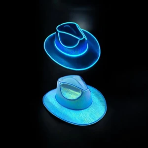 New Novelty LED Cowboy Hat Flashing Neon Party cowgirl Hat for Party Festival