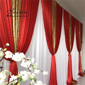 Unique Wedding Event Stage Decoration Backdrop Fabric Sequin