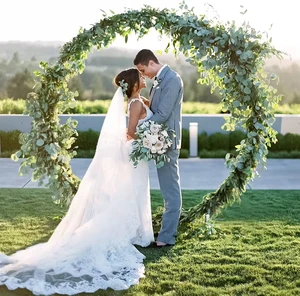 Other Wedding Stage Events Decoration & Supplies Arch Flower Frame Backdrop Stand Photo Booth Gold Metal Background Outdoor