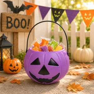 Kids Party Supplies Halloween Pumpkin Bucket Candy Basket Halloween Pumpkin Candy Servers Halloween Candy Holders Container