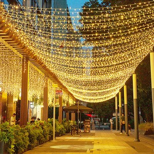 Outdoor modern ip65 waterproof rgbic led curtain string lights for wedding patio garden Christmas decorations