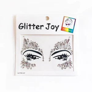 HLC Carnival Party Face Art Crystals Face Gems Sticker Sheet Face Shine Stickers Sports for Cosplay Party Festival Accessories