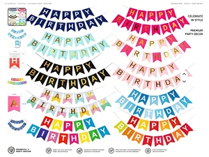 Customizable Party Banner, Personalized Bunting Flag With Custom Text/Logo/Color For All Occasions