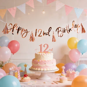 EASTERN Factory Price Rose Gold Reusable Durable DIY Birthday Letter Banner Tassel Number Paper Non-Toxic Party Decoration