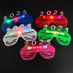 新来者2025新年快乐礼物Led派对眼镜派对新奇派对用品装饰品