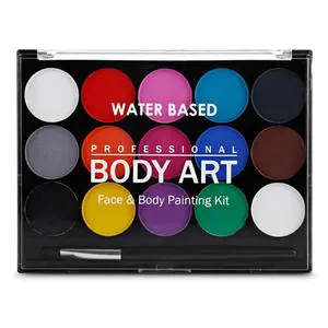 Hadiyah Factory Acrylic 15 Colors Non-toxic Face Paint Body Makeup Oil Brush Halloween Christmas Party Tools