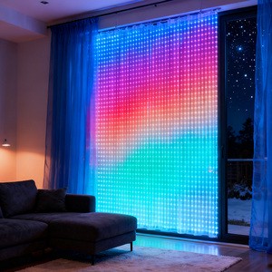 Smart RGBIC Curtain Lights APP Control, LED Pixel Color Changing Music Sync For Christmas Party Wedding Bedroom Indoor Decor