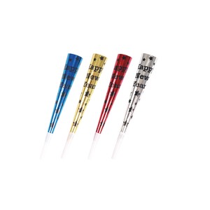 4-Pack 9.8 Inch New Year Novelty Horn Plastic Material