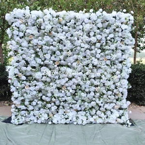 DKB White Wholesale Modern Wedding Decor Backdrop Flower Wall Hanging Artificial Flower Wall Wedding Flowers Decorations