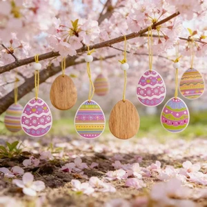New Easter Decoration Egg Hanging Ornament Bunny Carnival Party Decoration Egg Small Pendant