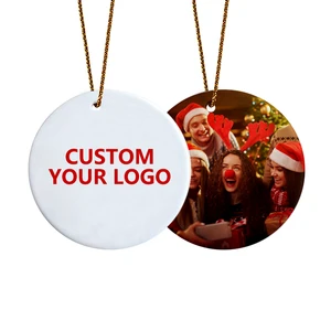 Funny Personalized Custom Sublimation Christmas Tree Custom Big Ceramic Christmas Decorations Ornaments Set 2024