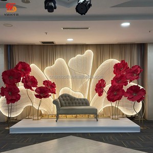 SMS Hot Metal Flower Shape Wedding Stage Backdrop Stand Warm Light Wedding Decoration Supplies Wedding Arch