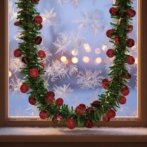 Nature-pak Luxury Real Touched Tinsel Christmas Garland Decorative Ribbons OEM/ODM Customizable Colors for Household Gift