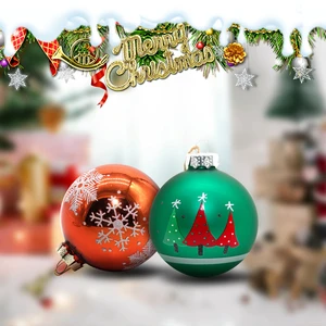 Wholesale Novelty Christmas Ornaments Holiday Gifts Party Decoration Glass Custom Painted Christmas Balls