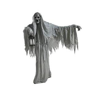 Wholesale Animatronics Halloween Realistic Electric Ghost Model Skeleton Animated Durable Plastic Indoor Use Halloween Decor