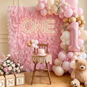 8*8ft Tulle Backdrop Wall Encrypted Three-dimensional For Wedding Birthday Party Event Stage Decoration