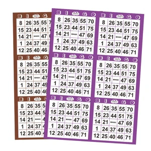 Full Color New Design 10 Sheets 75-ball Bingo Card CMYK 4-Color Printing Film Lamination Custom Colors Custom Sizes Business