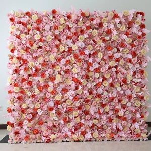 Hot-selling Wedding Decorations with Competitive Prices: Flower Wall Panels, Background Panels, Silk Artificial Flowers