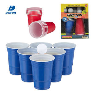 Cup Pong Game Set with Plastic Party Cups and Ping Pong Balls for Christmas New Year Gift Fun Multiplayer Party Game
