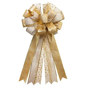 Large Handmade Eco-Friendly Christmas Bow Gift Bow with Custom Color for Christmas Tree Decoration
