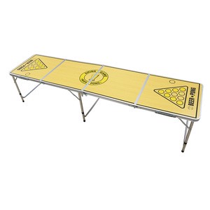 Foldable Aluminum Beer Pong Table Set with Cup Holders Waterproof Party Game Table Custom Logo Outdoor Drinking Game Equipment