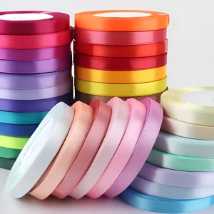 Custom Width & Color Vibrant 1cm Satin Ribbon For Luxury Gift Box Wrapping & Holiday Decor 25 Yards/roll