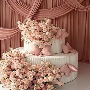 Wedding Party Supplies Circle Ripple Stage Decoration Platform Wedding Stand for Wedding