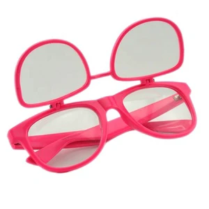 Most Popular Double Flip up Rave Glasses Diffraction Intensity Fireworks Rainbow Party Glasses
