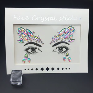Music Festival 3D Adhesive Fashion Decorative Face Gem Diamond Sticker