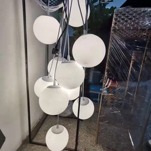 Wedding Hall Dragon Ball Bulb Wedding Props 10heads Milky White Bbubble Cchandelier Stage Decorative Lights Direct Wholesale