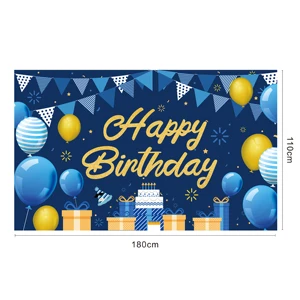 Wholesale Large Happy Birthday Banner Photograph Background Party Banners for Birthday Decoration Set Indoor Outdoor