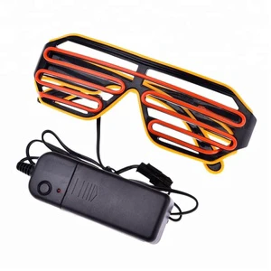 Two-Color Blinds Modes Flash EL Flash Glasses Luminous Lighting Colorful Glowing DJ Glasses Classic Carnival Dance Bar Party