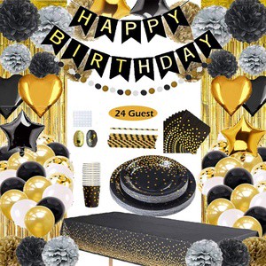 不错的婚礼派对礼物2021生日婚礼派对用品玫瑰金派对一次性餐具