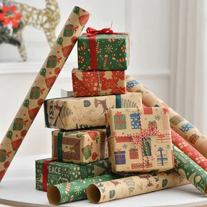 Wholesale Custom Tissue Paper Packaging Gift Floral Wrapping Paper Roll Custom Print Christmas Floral Wrapping Paper