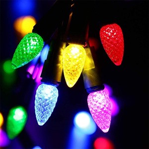 C6 Christmas Lights Strawberry Led Party Hanging Sting Outdoor Led Xmas Lights Waterproof Merry Christmas Light