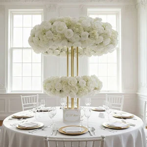 Wedding Centerpiece Flower Ball Arrangement Ball Table Runner Garland Row Flowers Rose Artificial Flower Centerpieces