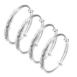 Brass Silver Plated Jewelry Bangles Wholesale Dragon Phoenix Blessing Bracelet Bangle Female Women Men Bangles for Ceremony