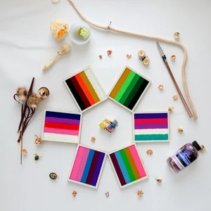 12 Color Rainbow Cosplay Party Face Body Paint Water-Based Face Painting Washable Split Cake Face Paint