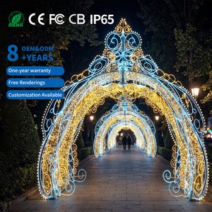 Custom Outdoor Waterproof Heart Butterfly Arch LED Light Show IP65 Rated Halloween/Christmas/Thanksgiving Motif Dimmable