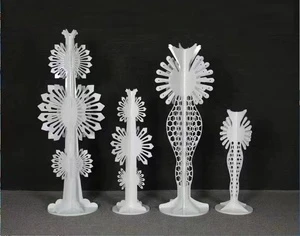 Fantasy dream series peacock feather design flower stand and centerpiece cp043 Event Wedding Table Centerpiece