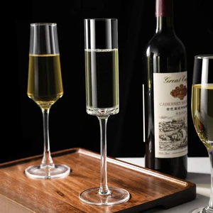 High Quality Transparent Luxury Handmade Drinking Long Stem Champagne Glasses Goblet for Wedding Party