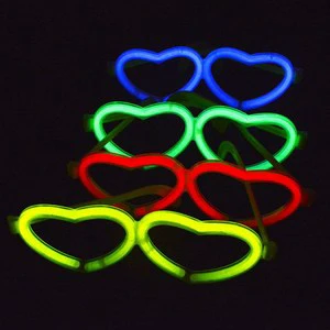 Glow Stick Glasses Customized Brand Neon Glow Glasses Lovely Hear Glow Glasses for Party