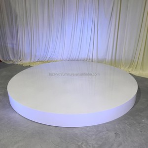 High Quality Decoration Indoor White Round Acrylic Wedding Stage Frame Concert Stage