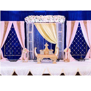 Professional Dazzling Modern Light Weight Treated Wood Wedding Stage Decoration Engagement Reception Decor Customized Color Size