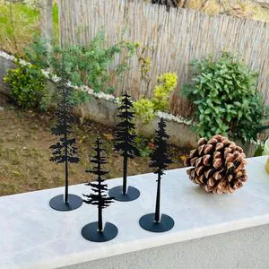 Metal Christmas Trees Table Stands Set, Evergreen Tree, Farmhouse Mantel Decor, Christmas Gift, Metal Mantel Holiday