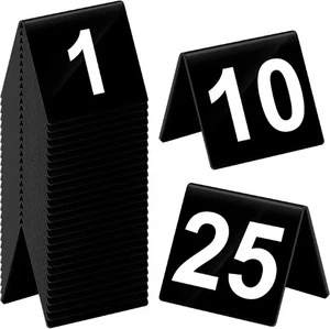 Acrylic V-shaped Assembled Module Subrack Table Number Stand Double Sided Reusable Restaurant Table Sign Customizable Table Card