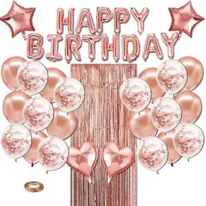 Best Selling Rose Gold Balloon Set Birthday Party Decoration Supplies Aluminum Film Balloon Party Supplies