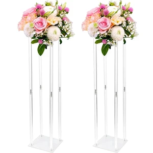Wedding Decor Table Flower Rack Acrylic Flower Stand Holder Wedding Centerpieces Table Decorations